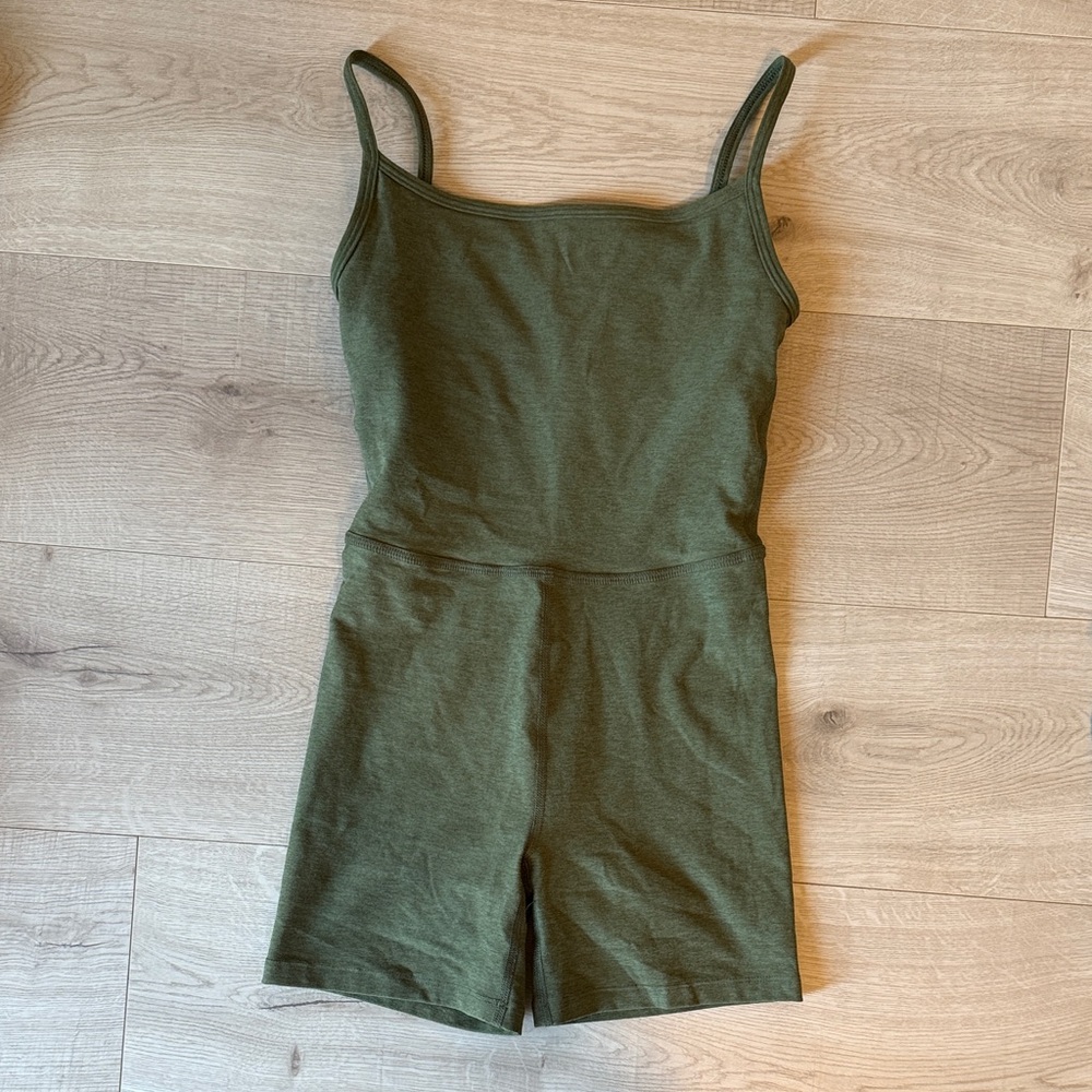 Beyond Yoga Keep Pace Biker Jumpsuit, Olive Green, XS